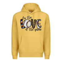 Antique Gold for the love of the game baseball Premium Hoodie - CowhideDigitalArt