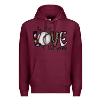 Burgundy for the love of the game baseball Premium Hoodie - CowhideDigitalArt