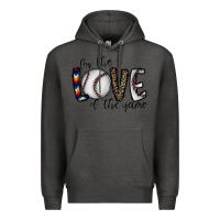 Charcoal Heather for the love of the game baseball Premium Hoodie - CowhideDigitalArt