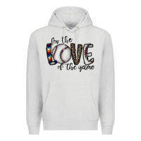 Dove Grey for the love of the game baseball Premium Hoodie - CowhideDigitalArt