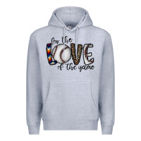 Heather Grey for the love of the game baseball Premium Hoodie - CowhideDigitalArt