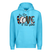 Ocean Blue for the love of the game baseball Premium Hoodie - CowhideDigitalArt