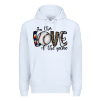 White for the love of the game baseball Premium Hoodie - CowhideDigitalArt