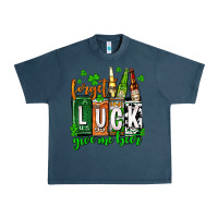 Midnight Navy St. Patrick's Forget luck give me beer Urban Heavy Tee - OliviaCreatesArt