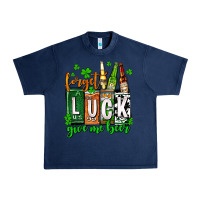 Navy St. Patrick's Forget luck give me beer Urban Heavy Tee - OliviaCreatesArt
