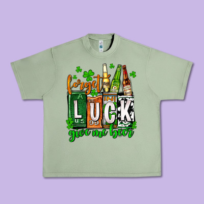 St. Patrick's Forget Luck Give Me Beer Urban Heavy Tee Designed By Oliviacreatesart