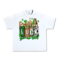 White St. Patrick's Forget luck give me beer Urban Heavy Tee - OliviaCreatesArt