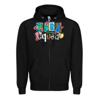 Black para squad Zipper Hoodie - AdoDesignShop