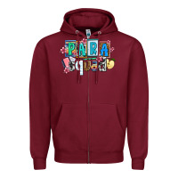 Burgundy para squad Zipper Hoodie - AdoDesignShop