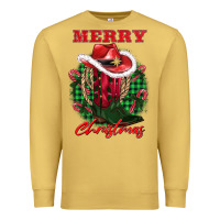 Antique Gold merry christmas boots hat rope Premium Sweatshirt - AdoDesignShop