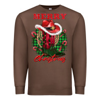 Chestnut merry christmas boots hat rope Premium Sweatshirt - AdoDesignShop