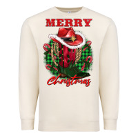 Sandshell merry christmas boots hat rope Premium Sweatshirt - AdoDesignShop