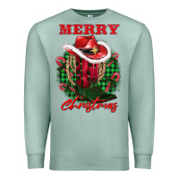 Seafoam merry christmas boots hat rope Premium Sweatshirt - AdoDesignShop