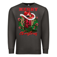 Smoke merry christmas boots hat rope Premium Sweatshirt - AdoDesignShop