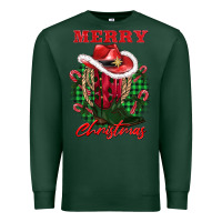 Sports Green merry christmas boots hat rope Premium Sweatshirt - AdoDesignShop
