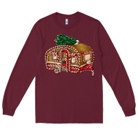 Burgundy caravan gingerbread Long Sleeve Tee - FaDigitalArtStudio