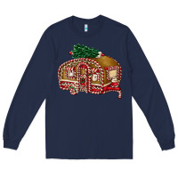Navy caravan gingerbread Long Sleeve Tee - FaDigitalArtStudio