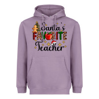 Lavender santa's favorite teacher Heavyweight Hoodie - AdoDesignShop