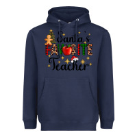 Navy santa's favorite teacher Heavyweight Hoodie - AdoDesignShop