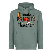 Santa's Favorite Teacher Heavyweight Hoodie | Teevron