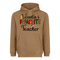 Toasted Coconut santa's favorite teacher Heavyweight Hoodie - AdoDesignShop