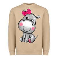 Mushroom cute hippopotamus Heavyweight Sweatshirt - AdoDesignShop