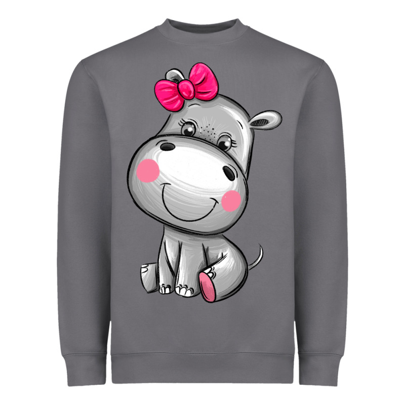 Cute Hippopotamus Heavyweight Sweatshirt by AdoDesignShop | Teevron