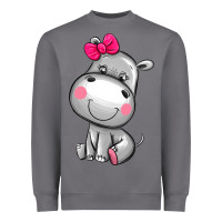Storm cute hippopotamus Heavyweight Sweatshirt - AdoDesignShop