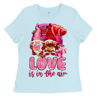 Baby Blue Love is in the air with gnomies Valentine's Day Ladies Tee - HowdyJamesFarm