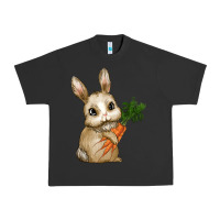 Pigment Black Happy Easter With Bunny And Carrot Urban Heavy Tee - RanaPortraitStore