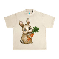 Sandshell Happy Easter With Bunny And Carrot Urban Heavy Tee - RanaPortraitStore