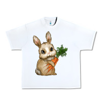 Happy Easter With Bunny And Carrot Urban Heavy Tee | Teevron