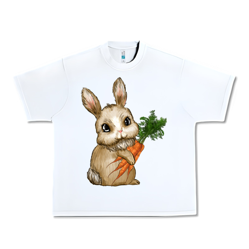 Happy Easter With Bunny And Carrot Urban Heavy Tee by RanaPortraitStore | Teevron