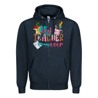 Navy best teacher ever Zipper Hoodie - AdoDesignShop