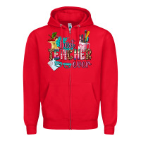 Red best teacher ever Zipper Hoodie - AdoDesignShop