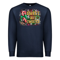 Navy sweet but twisted Premium Sweatshirt - AdoDesignShop