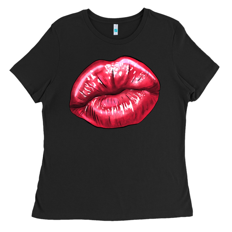 Lip Mark Valentine's Day Ladies Tee by HowdyJamesFarm | Teevron