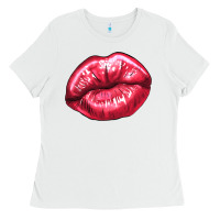 White Lip mark Valentine's Day Ladies Tee - HowdyJamesFarm