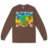 Chestnut LGBTQ+ Proud Ally With Daisy Tumbler Long Sleeve Tee - BundleAndBundleShop