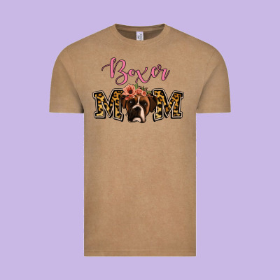 Boxer Mom Vintage Tee Designed By Jasminsmagicworld