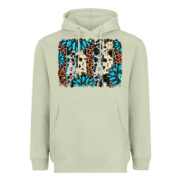 Matcha gemstone leopard cowhide brushstroke Heavyweight Hoodie - AdoDesignShop