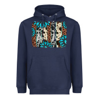 Navy gemstone leopard cowhide brushstroke Heavyweight Hoodie - AdoDesignShop