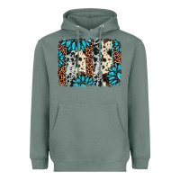 Sage gemstone leopard cowhide brushstroke Heavyweight Hoodie - AdoDesignShop