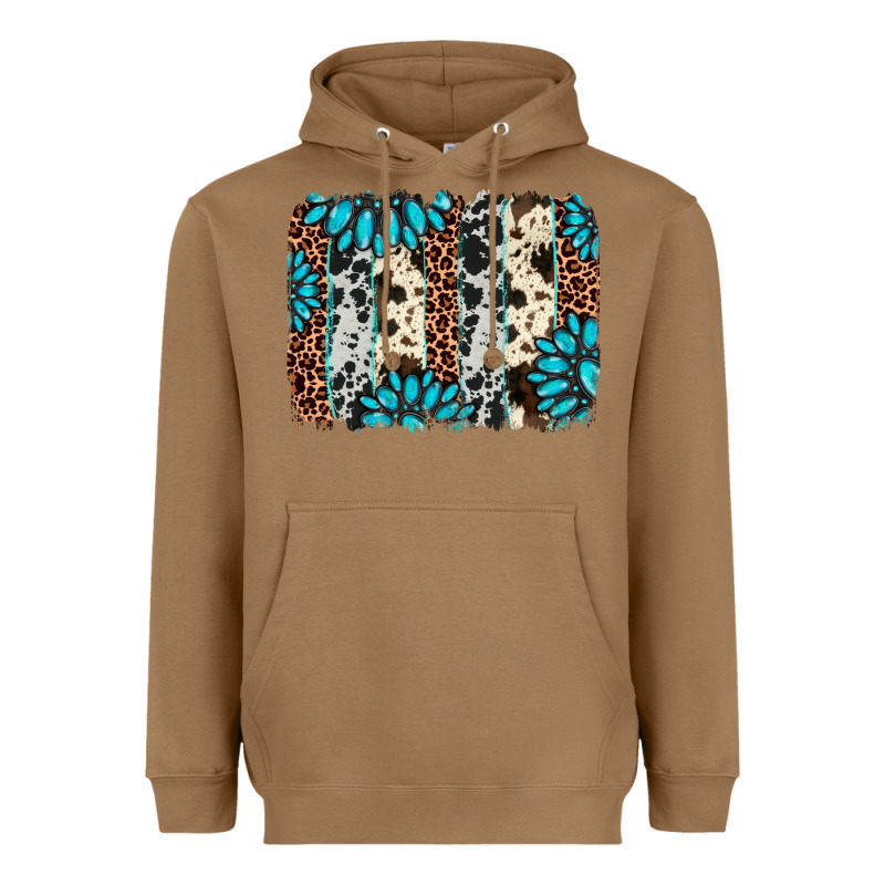Gemstone Leopard Cowhide Brushstroke Heavyweight Hoodie by AdoDesignShop | Teevron