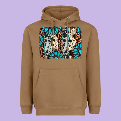 Gemstone Leopard Cowhide Brushstroke Heavyweight Hoodie Designed By Adodesignshop