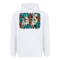 White gemstone leopard cowhide brushstroke Heavyweight Hoodie - AdoDesignShop