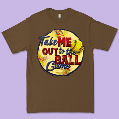 Take Me Out To The Ball Game Softball Premium Tee Designed By Cowgirlartshop