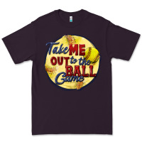 Plum take me out to the ball game softball Premium Tee - CowGirlArtShop