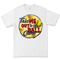 White take me out to the ball game softball Premium Tee - CowGirlArtShop