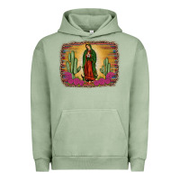 Pigment Oil Green western our lady of Guadalupe Urban Hoodie - JahusDesignShop